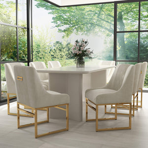 SEYNAR Contempoary Velvet Dining Chair with Metal Frame Legs, set of 2/4/6/8