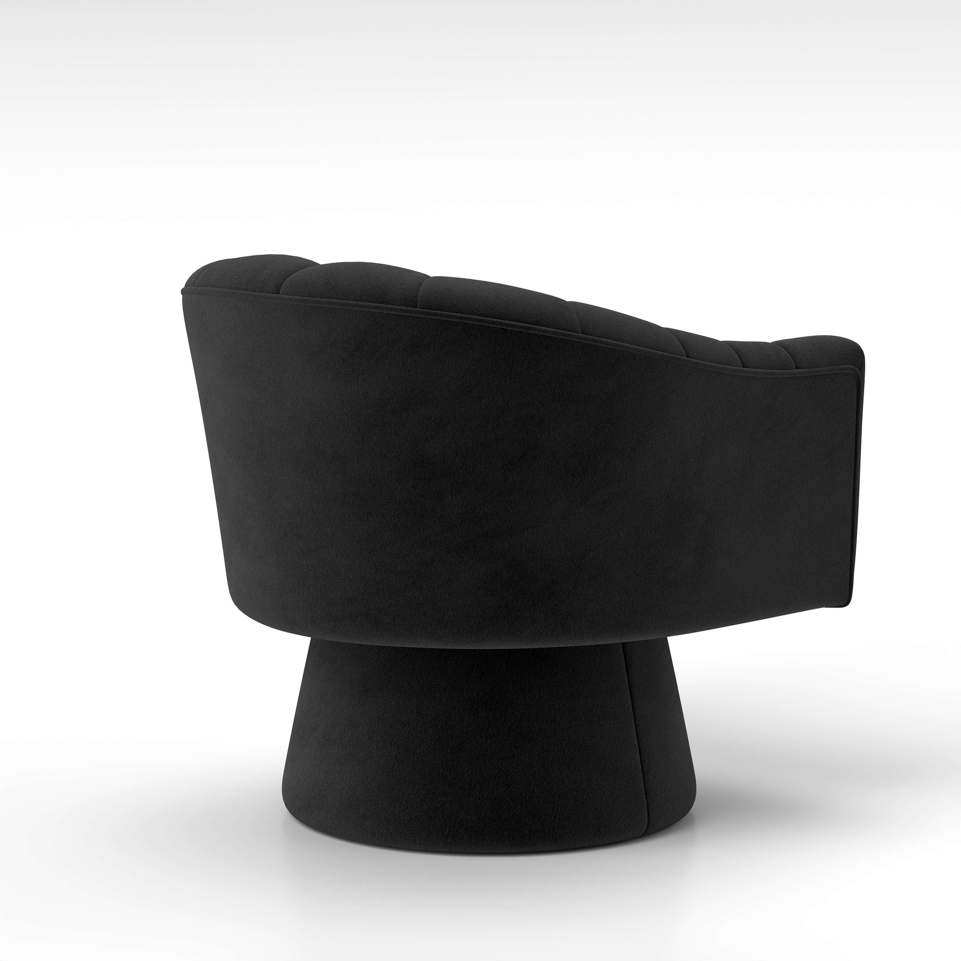 SEYNAR Modern Glam Velvet Upholstered Round Swivel Accent Arm Barrel Chair for Living Room(Single/Set of 2)