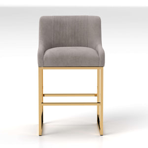 SEYNAR Modern Glam Velvet Golden Matel Frame Counter or High Bar Stools Set of 2/4