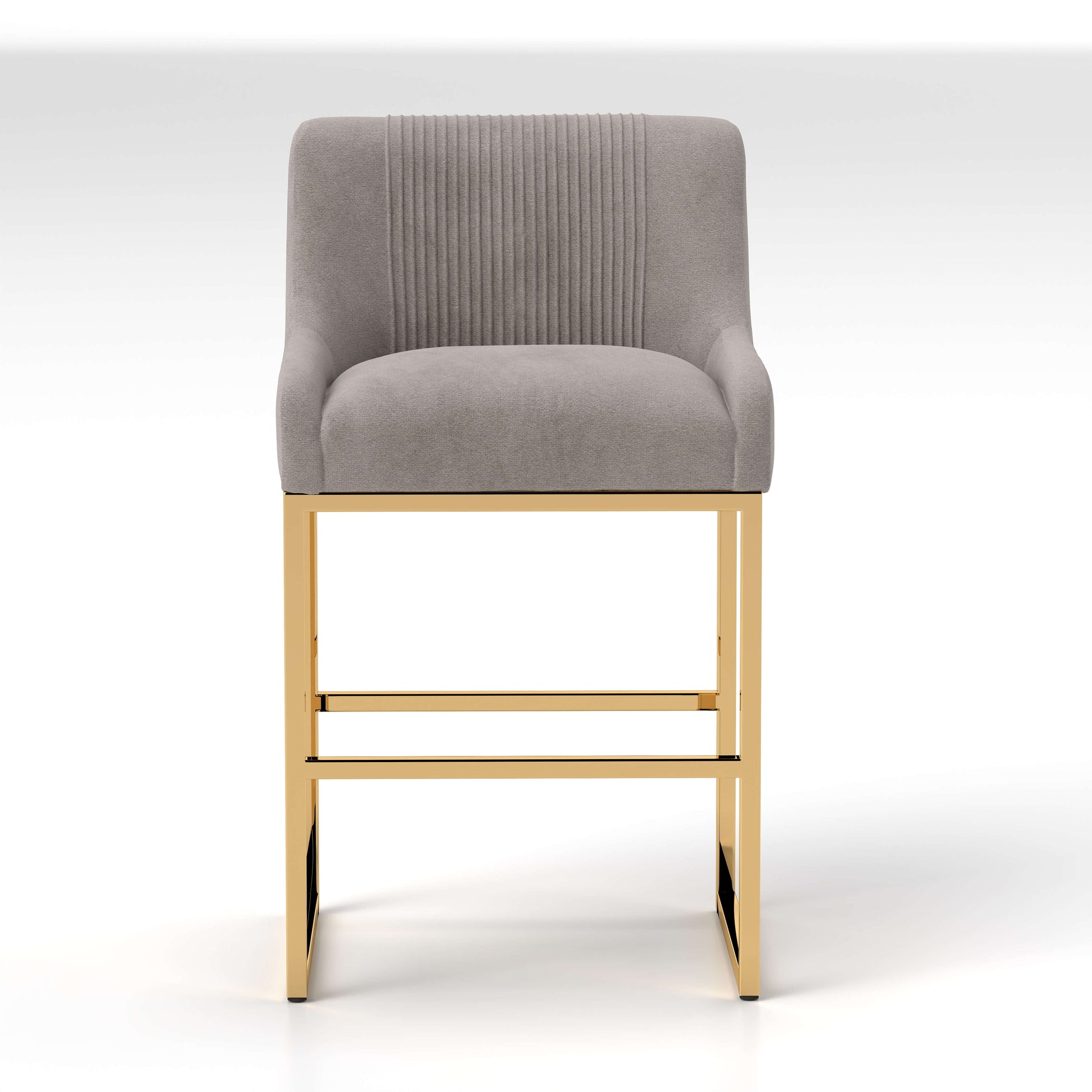 SEYNAR Modern Glam Velvet Golden Matel Frame Counter or High Bar Stools Set of 2/4
