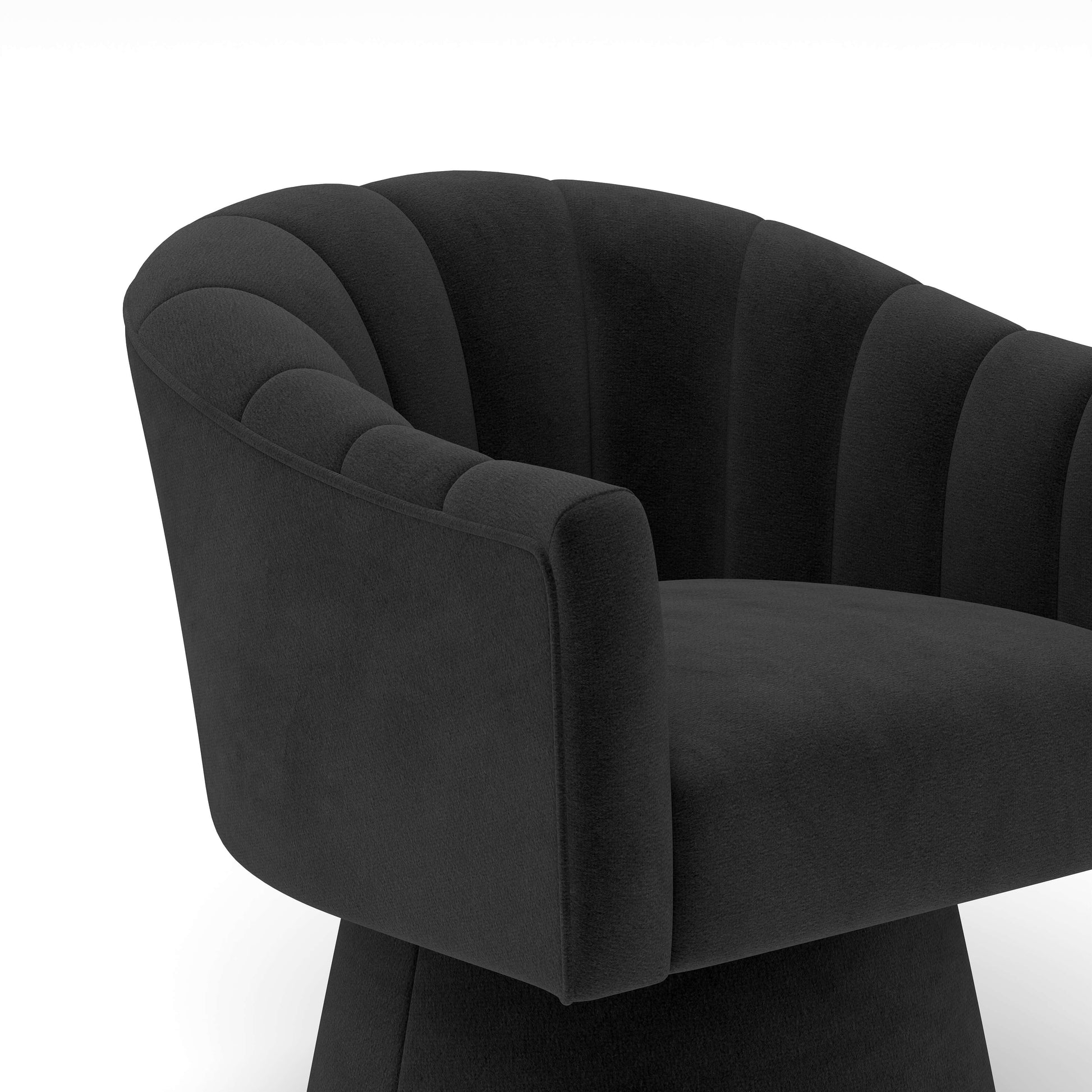 SEYNAR Modern Glam Velvet Upholstered Round Swivel Accent Arm Barrel Chair for Living Room(Single/Set of 2)
