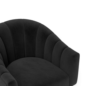 SEYNAR Modern Glam Velvet Upholstered Round Swivel Accent Arm Barrel Chair for Living Room(Single/Set of 2)