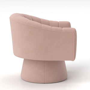 SEYNAR Modern Glam Velvet Upholstered Round Swivel Accent Arm Barrel Chair for Living Room(Single/Set of 2)