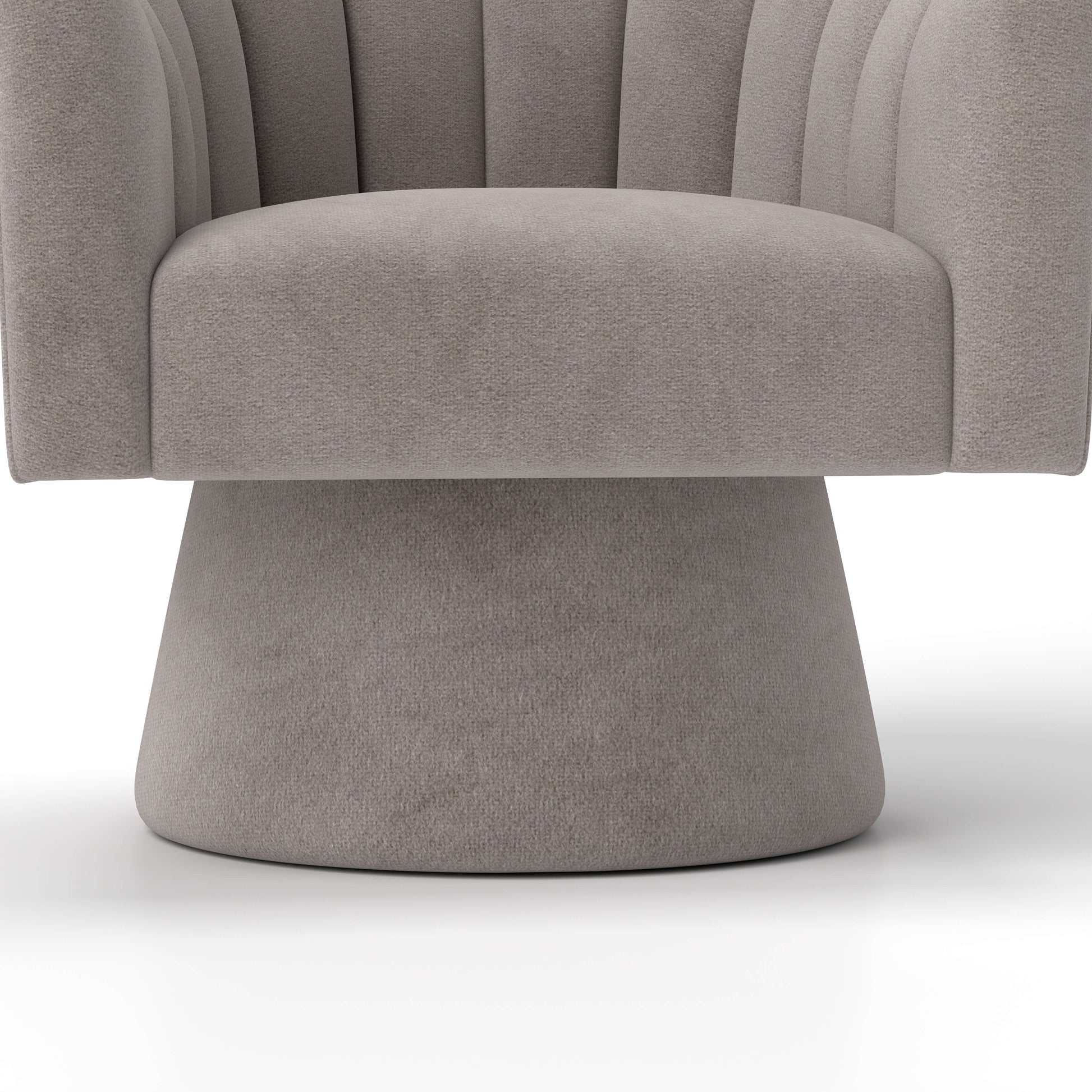 SEYNAR Modern Glam Velvet Upholstered Round Swivel Accent Arm Barrel Chair for Living Room(Single/Set of 2)