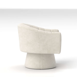 SEYNAR Modern Glam Velvet Upholstered Round Swivel Accent Arm Barrel Chair for Living Room(Single/Set of 2)