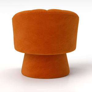 SEYNAR Modern Glam Velvet Upholstered Round Swivel Accent Arm Barrel Chair for Living Room(Single/Set of 2)
