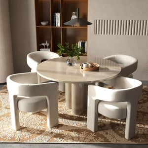 SEYNAR Modern Glam Velvet Upholstered Dining Chair, Open-Back Accent Chair