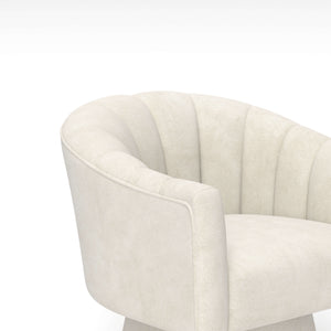 SEYNAR Modern Glam Velvet Upholstered Round Swivel Accent Arm Barrel Chair for Living Room(Single/Set of 2)