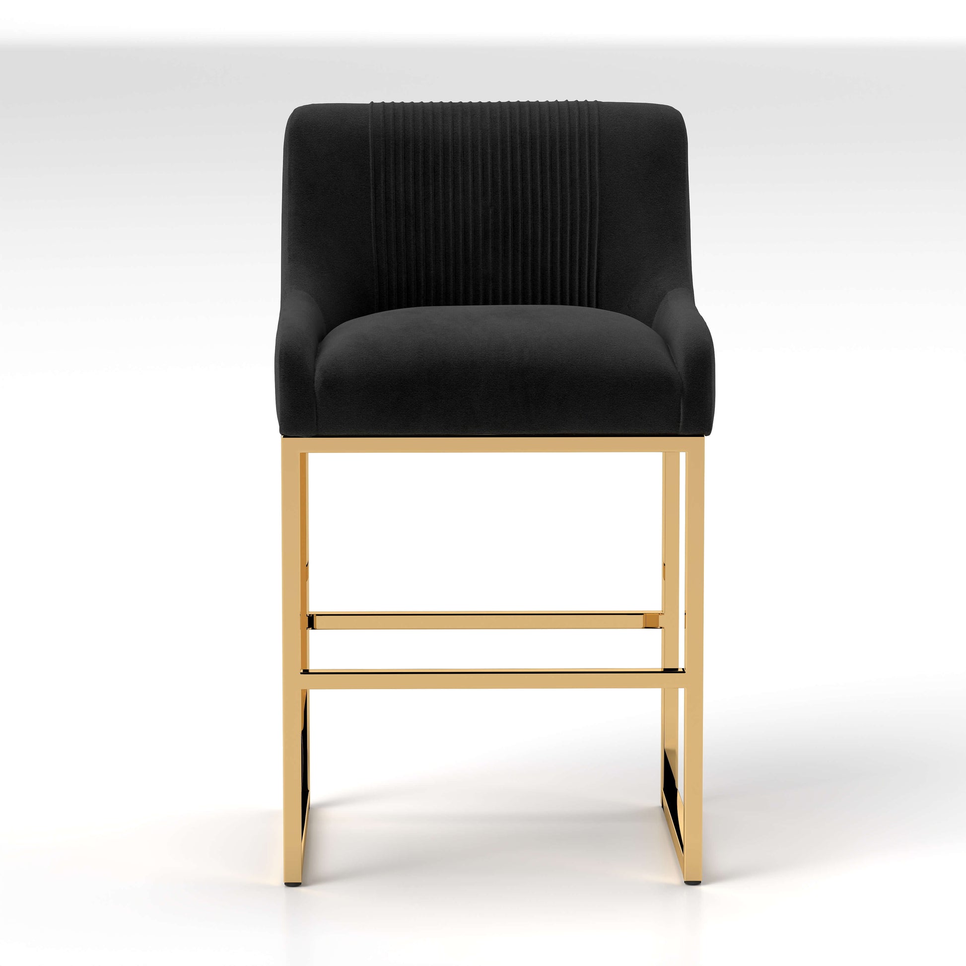 SEYNAR Modern Glam Velvet Golden Matel Frame Counter or High Bar Stools Set of 2/4