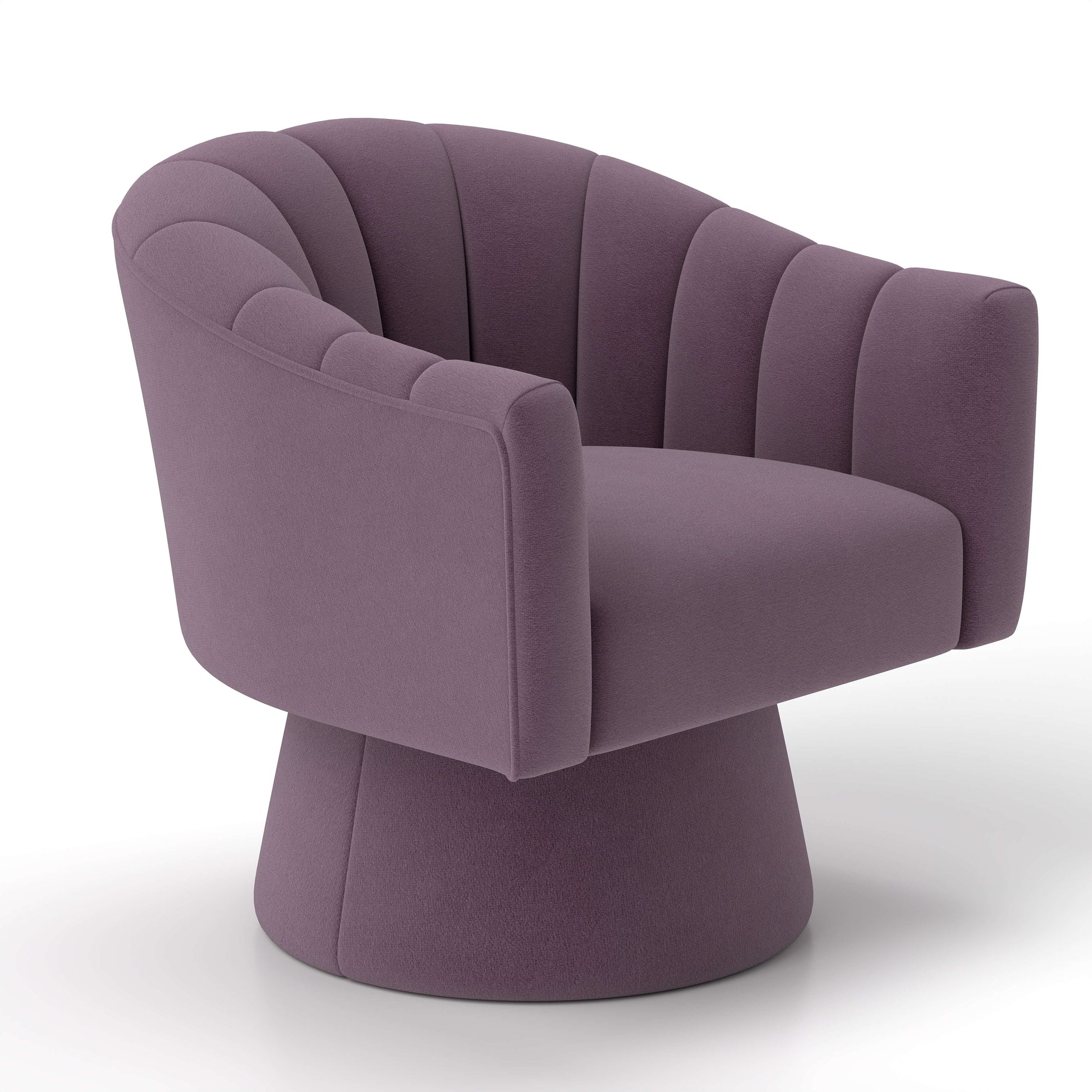 SEYNAR Modern Glam Velvet Upholstered Round Swivel Accent Arm Barrel Chair for Living Room(Single/Set of 2)