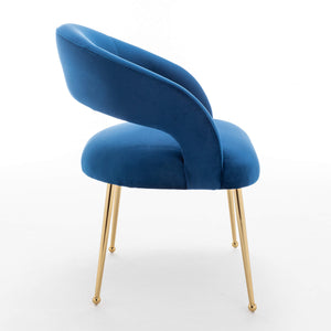 SEYNAR Mid Century Modern Velvet Upolstered Open-Back Dining Chair Set of 2/4/6
