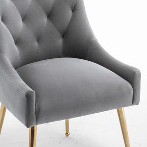SEYNAR Modern Dining Chairs Set of 2/4/6, Upholstered Accent Chair Tufted Back Armless Chair with Back Pull