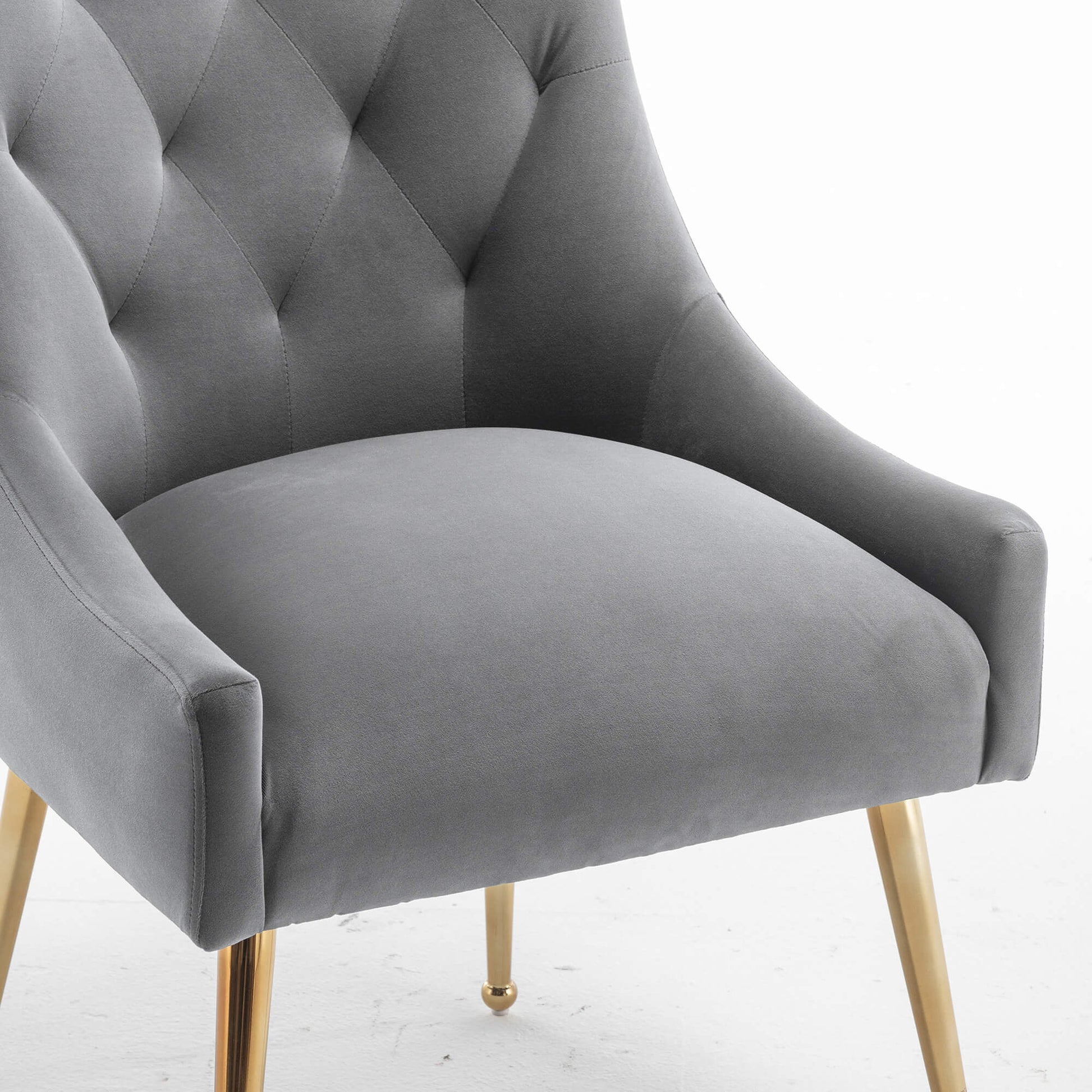 SEYNAR Modern Dining Chairs Set of 2/4/6, Upholstered Accent Chair Tufted Back Armless Chair with Back Pull