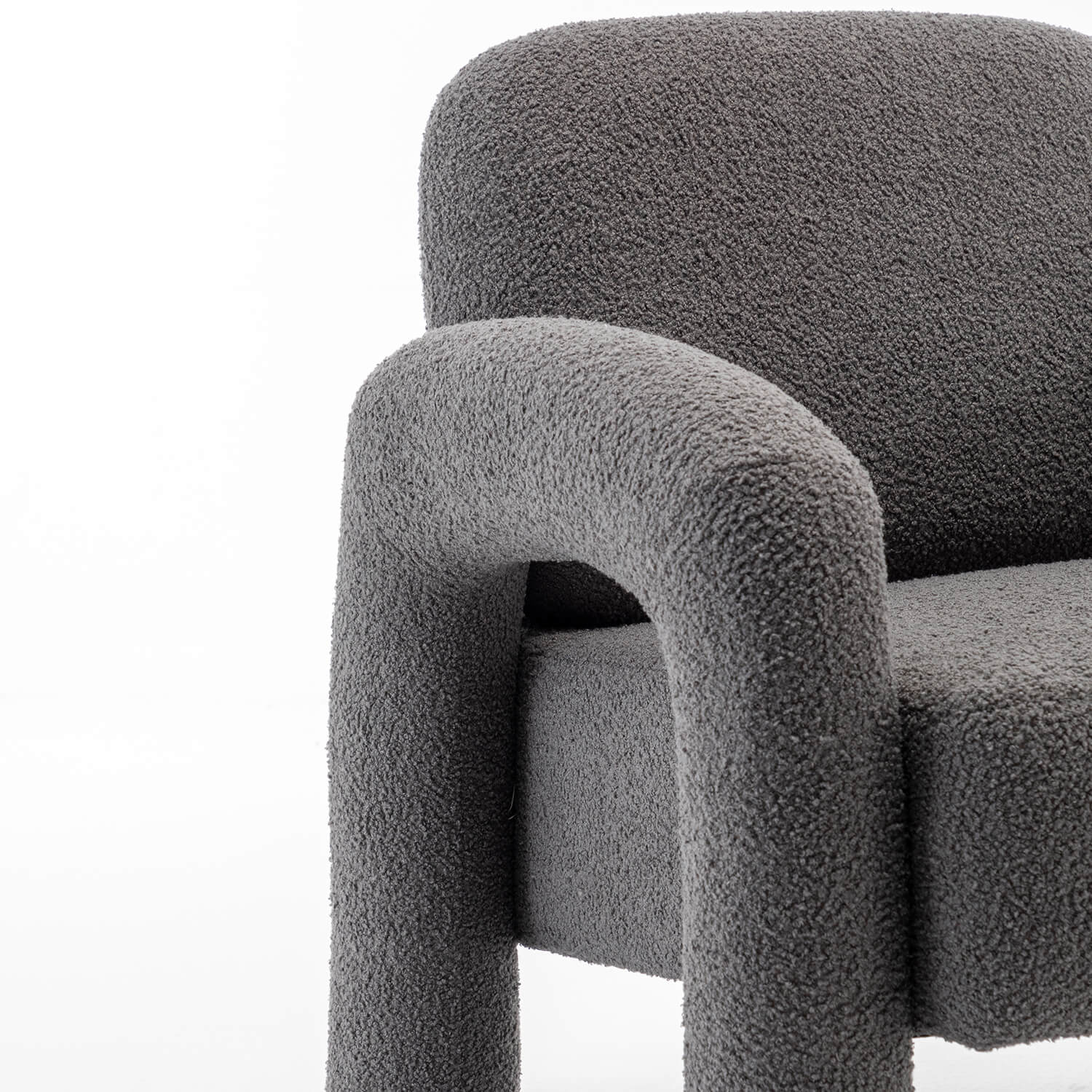 SEYNAR Modern Teddy Fabric Accent Chair with Sleek Legs (Single/Set of 2)