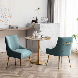 SEYNAR Modern Glam Velvet Dining Chair Set of 2/4/6 with Rear Handle