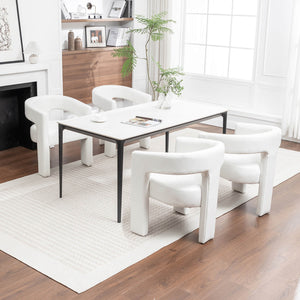 SEYNAR Modern Glam PU Leather Upholstered Dining Chair