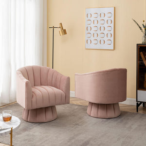 SEYNAR Accent Chair Mid Century 360 Degree Swivel Chair Set of 2/Single