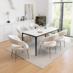 SEYNAR Mid Century Modern Velvet Upolstered Open-Back Dining Chair Set of 2/4/6