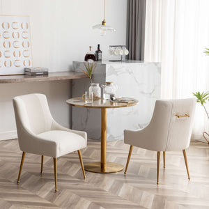SEYNAR Modern Glam Velvet Dining Chair Set of 2/4/6 with Rear Handle
