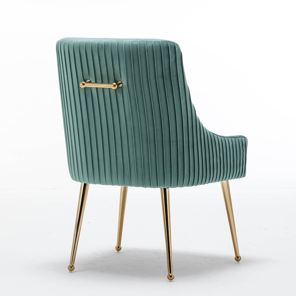 SEYNAR Modern Glam Boucle Pleated Velvet Dining Chair or Vanity Chair Set of 2/4/6