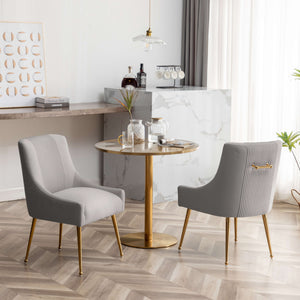 SEYNAR Modern Glam Velvet Dining Chair Set of 2/4/6 with Rear Handle