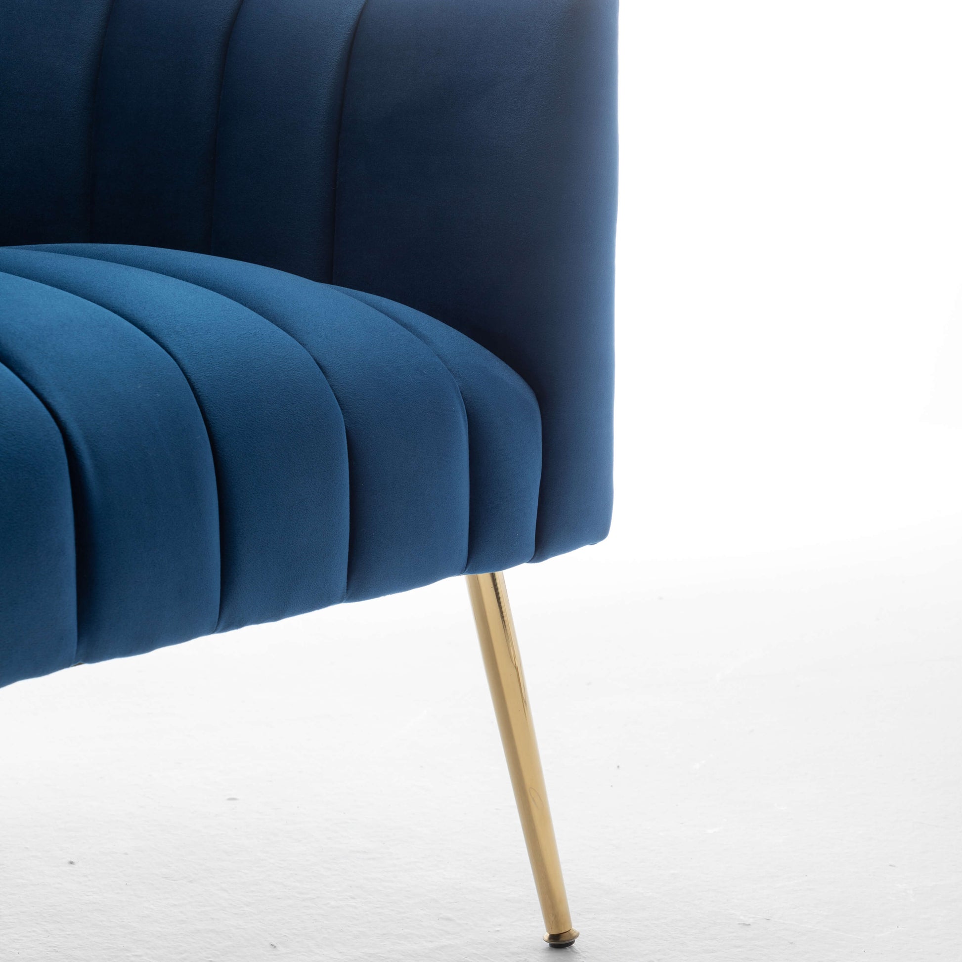 SEYNAR Modern Velvet Accent Chair,Round Upholstered Barrel Chair for Living Room