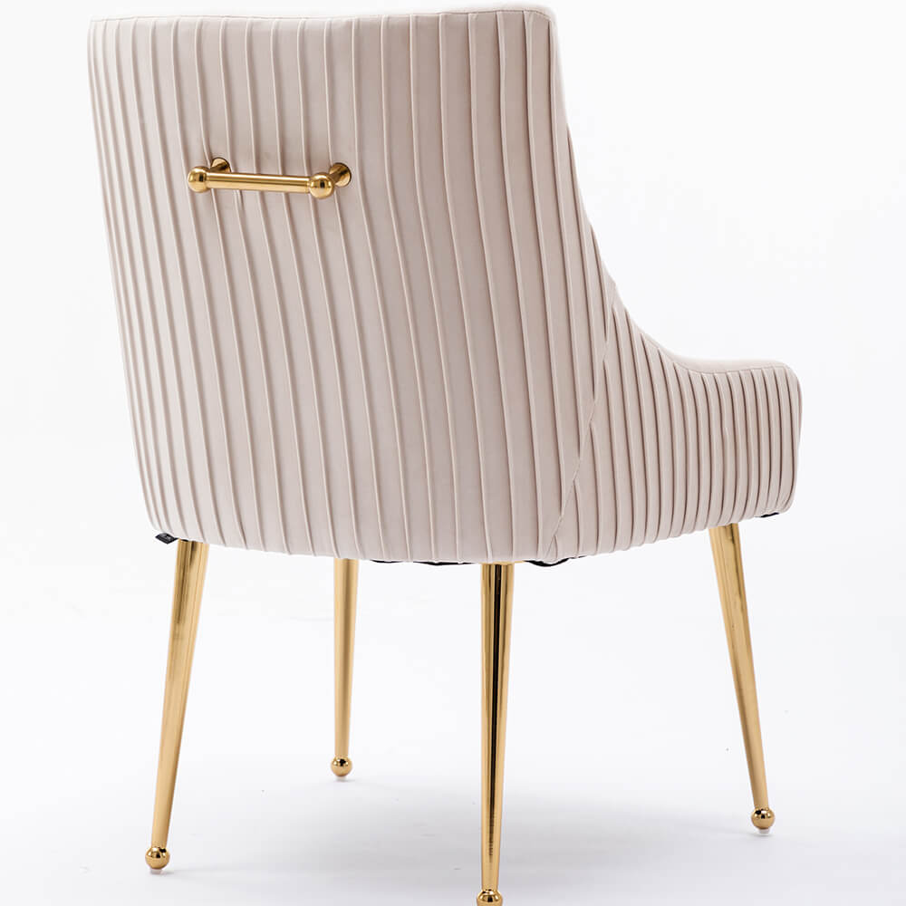 SEYNAR Modern Glam Boucle Pleated Velvet Dining Chair or Vanity Chair Set of 2/4/6