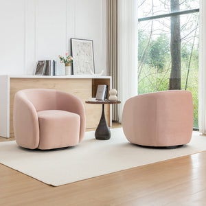 SEYNAR Modern Glam Velvet Upholstered 360 Degree Swivel Accent Armchair, 1 Chair or Set of 2