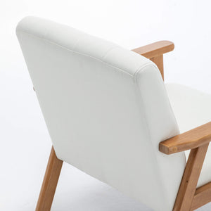 SEYNAR Mid-Century Linen Button-Tufted Accent Chair with Solid Wood Frame(Single/Set of 2)