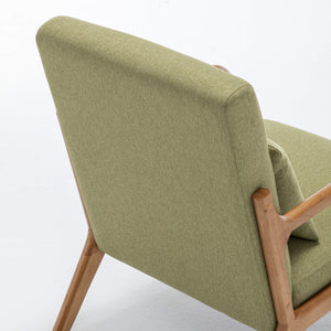 SEYNAR Mid-Century Modern Linen Accent Chair with Solid Wood Frame(Single/Set of 2)