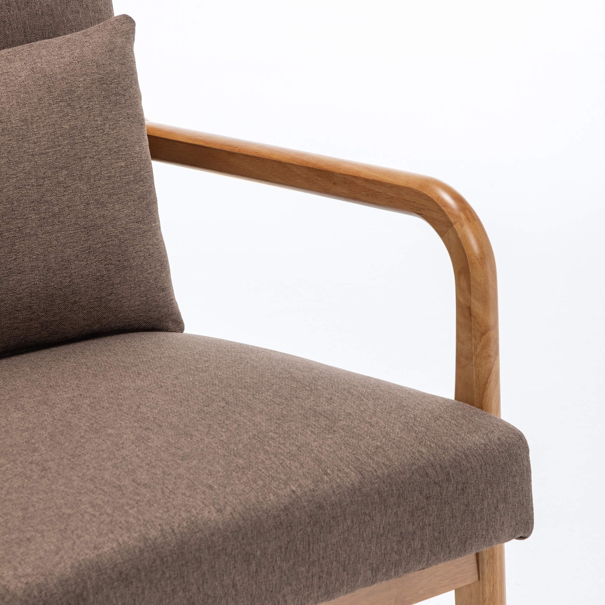 SEYNAR Mid-Century Modern Linen Accent Chair with Solid Wood Frame(Single/Set of 2)