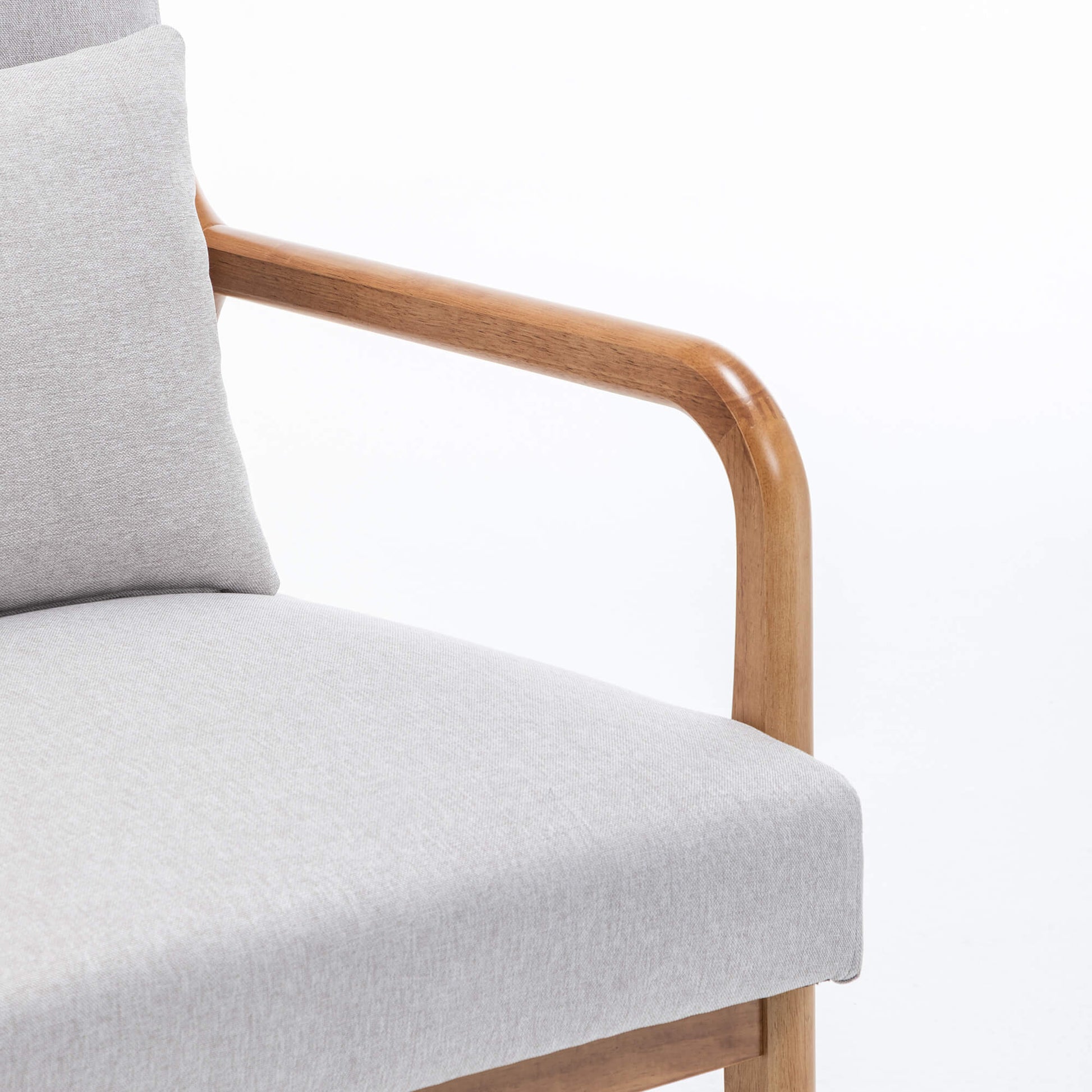 SEYNAR Mid-Century Modern Linen Accent Chair with Solid Wood Frame(Single/Set of 2)