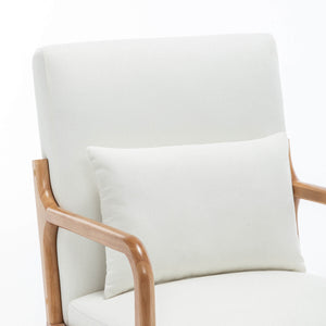 SEYNAR Mid-Century Modern Linen Accent Chair with Solid Wood Frame(Single/Set of 2)