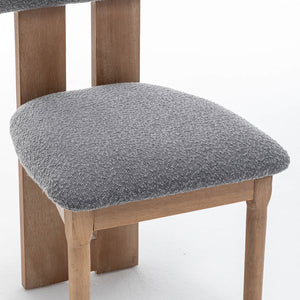 SEYNAR Set of 2/4/6 Modern Linen Upholstered Dining Chairs with Bolster Backrest