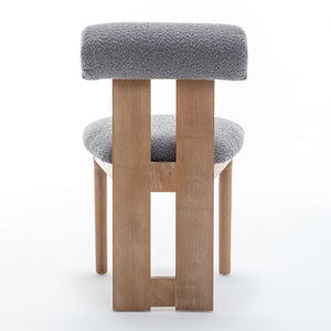 SEYNAR Set of 2/4/6 Modern Linen Upholstered Dining Chairs with Bolster Backrest