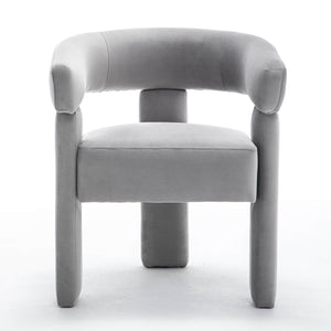 SEYNAR Modern Velvet Accent Chair, Upholstered Barrel Armchair with Curved Back and Thickened Padded Seat,Single chair or Set of 2/4/6