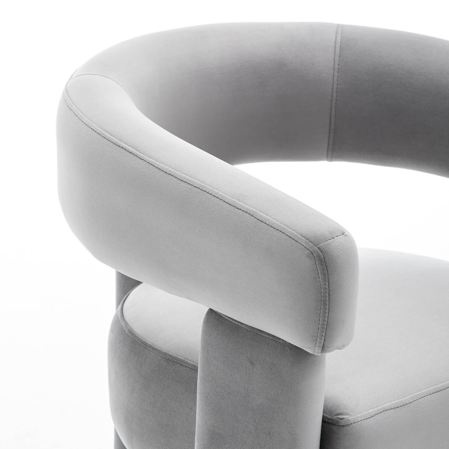 SEYNAR Modern Velvet Accent Chair, Upholstered Barrel Armchair with Curved Back and Thickened Padded Seat,Single chair or Set of 2/4/6