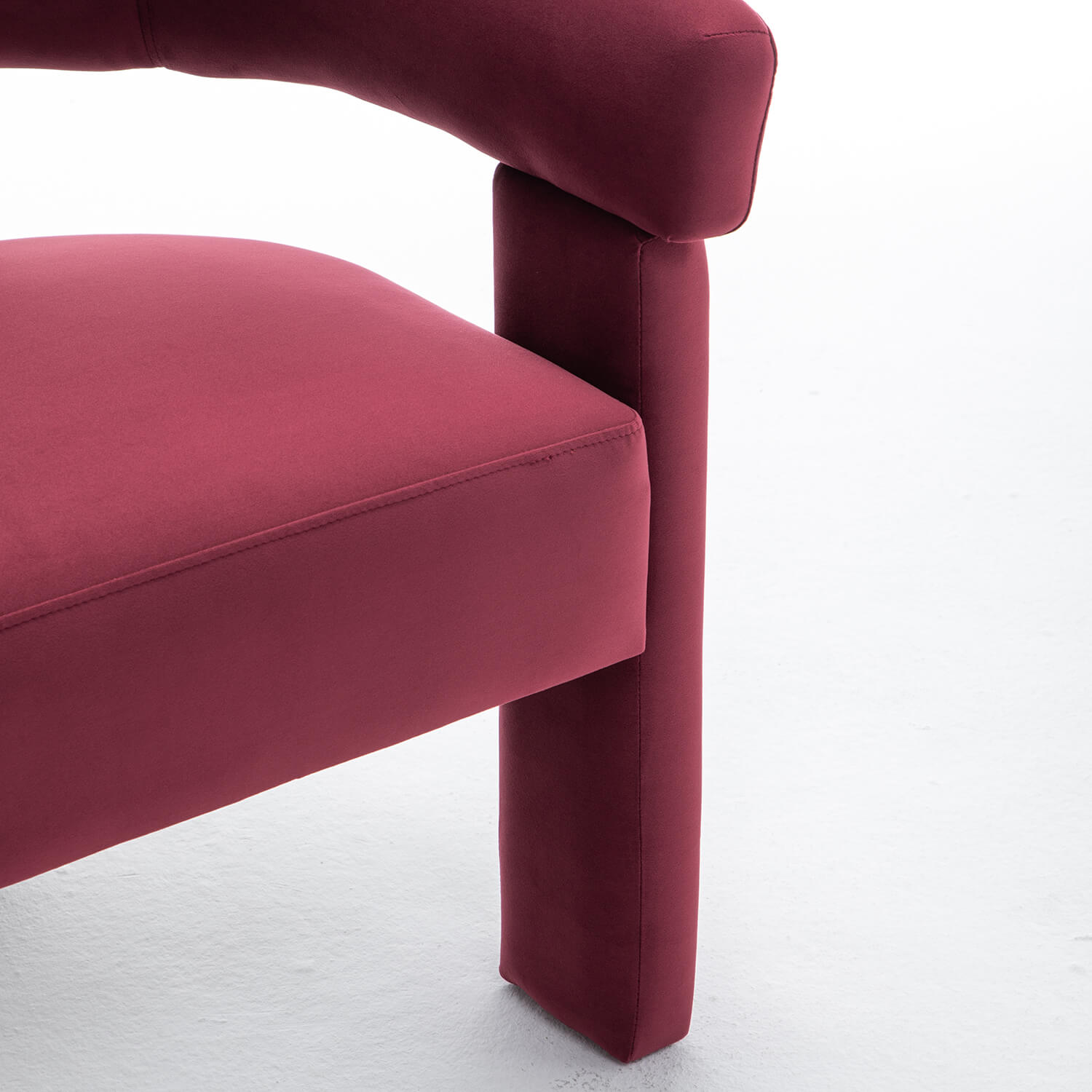 SEYNAR Modern Velvet Accent Chair, Upholstered Barrel Armchair with Curved Back and Thickened Padded Seat,Single chair or Set of 2/4/6