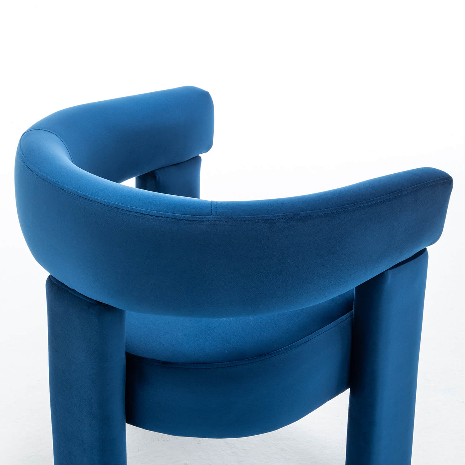 SEYNAR Modern Velvet Accent Chair, Upholstered Barrel Armchair with Curved Back and Thickened Padded Seat,Single chair or Set of 2/4/6