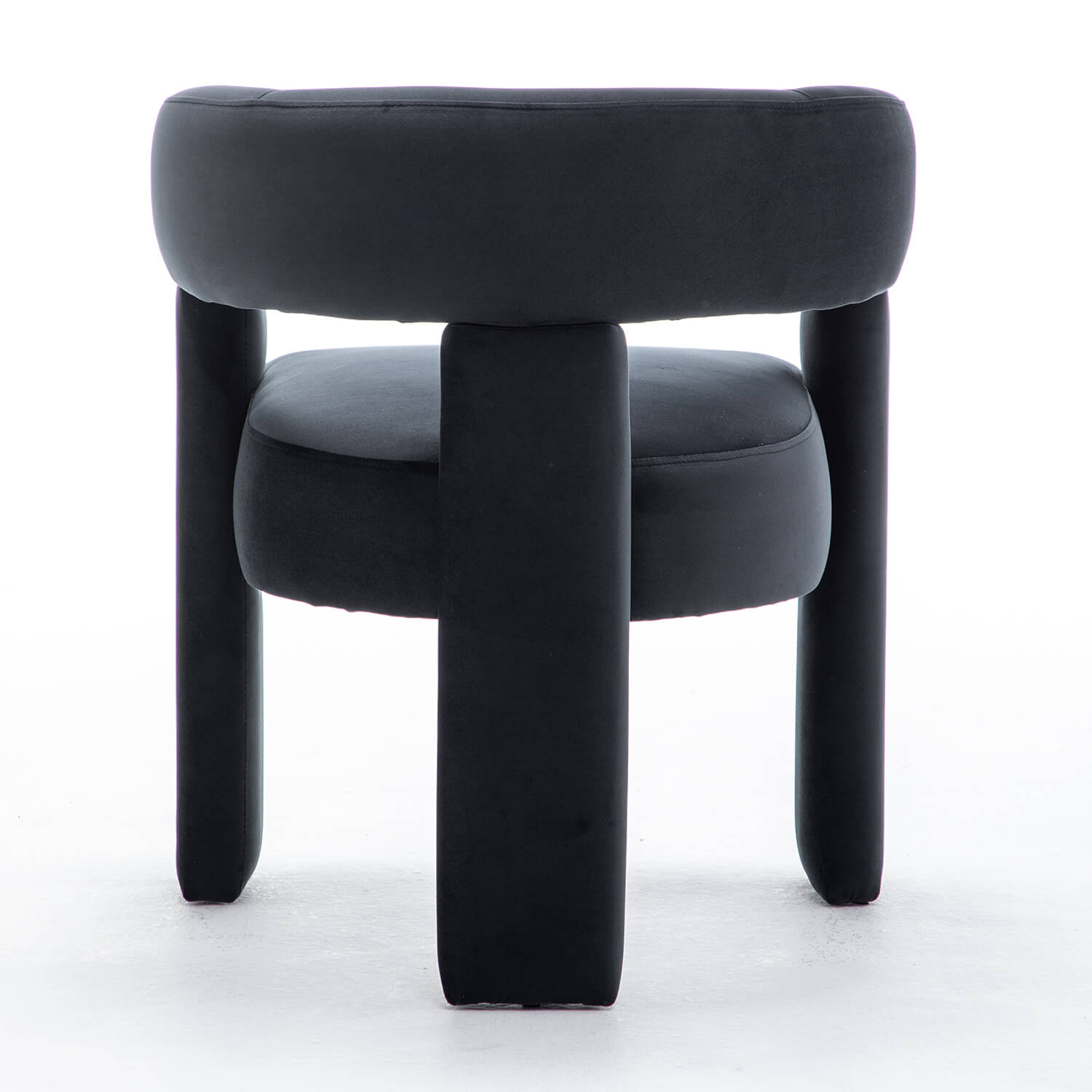 SEYNAR Modern Velvet Accent Chair, Upholstered Barrel Armchair with Curved Back and Thickened Padded Seat,Single chair or Set of 2/4/6