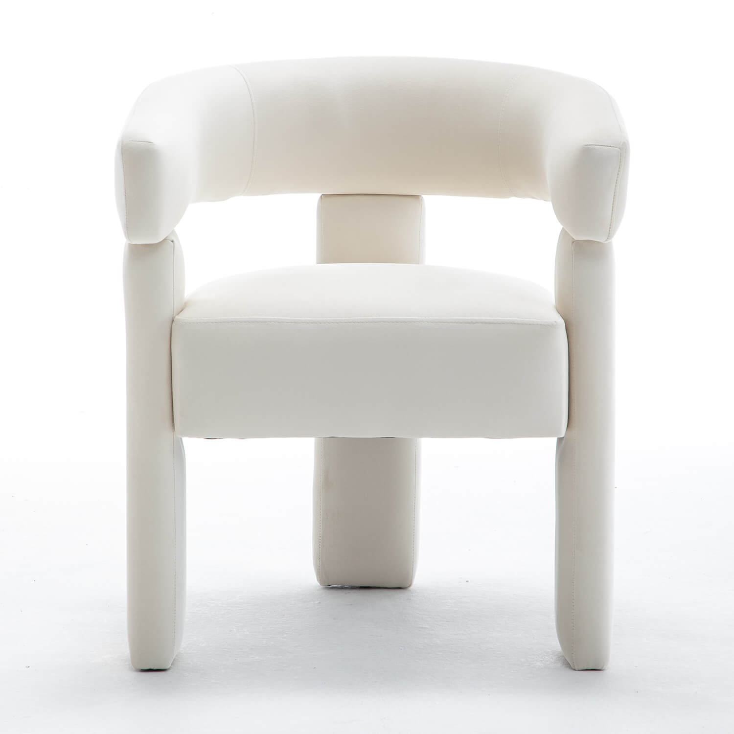 SEYNAR Modern Velvet Accent Chair, Upholstered Barrel Armchair with Curved Back and Thickened Padded Seat,Single chair or Set of 2/4/6