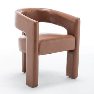 SEYNAR Modern Glam PU Leather Upholstered Dining Chair