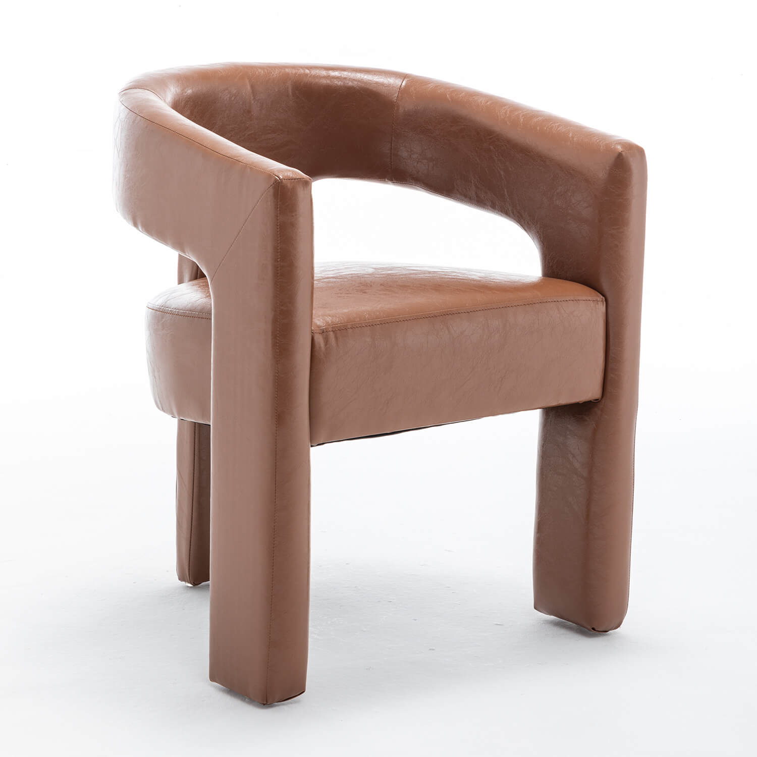 SEYNAR Modern Glam PU Leather Upholstered Dining Chair