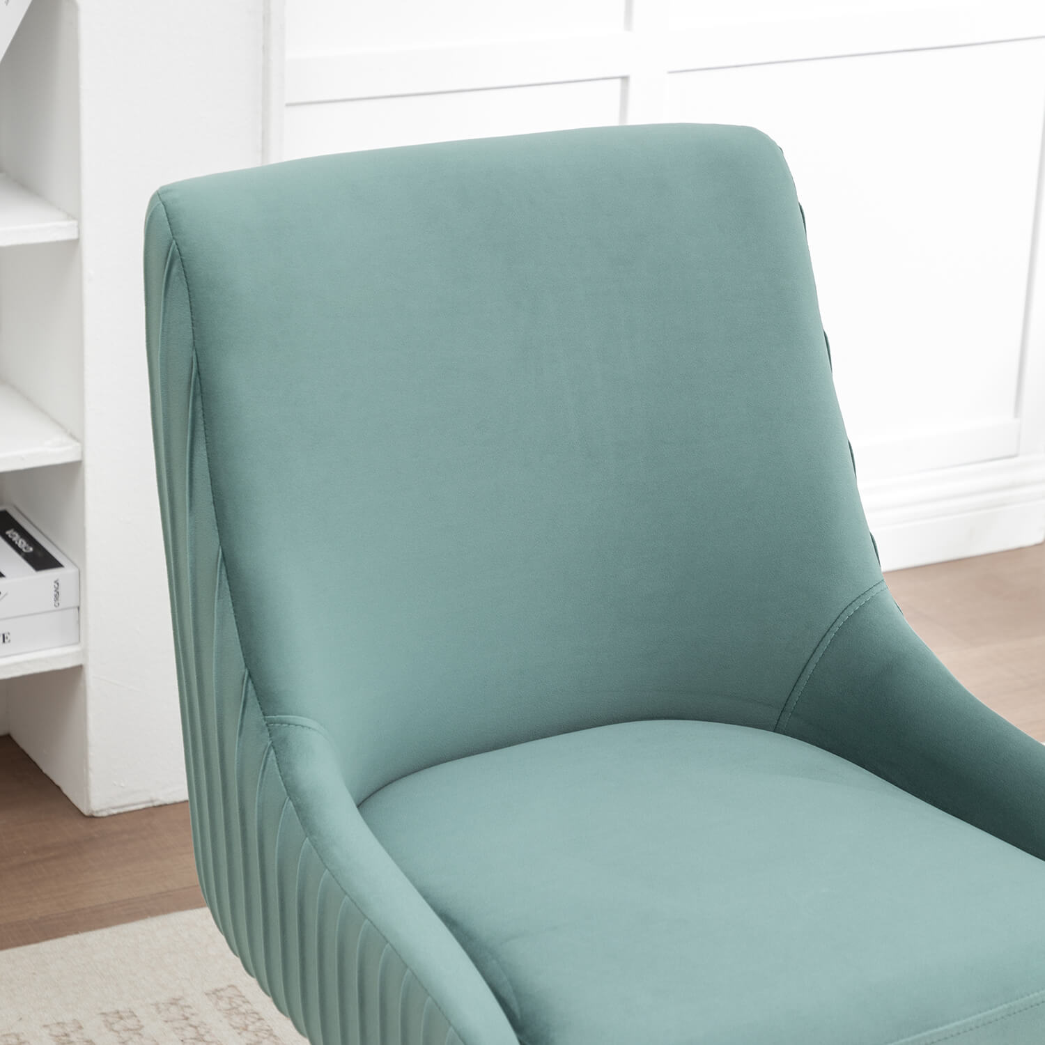 SEYNAR Modern Velvet 360 Degree Swivel Armless Dining chair(Single/Set of 2/4/6)