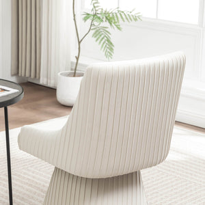 SEYNAR Modern Velvet 360 Degree Swivel Armless Dining chair(Single/Set of 2/4/6)