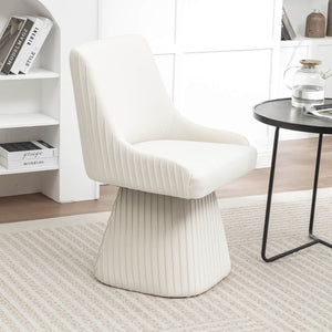 SEYNAR Modern Velvet 360 Degree Swivel Armless Dining chair(Single/Set of 2/4/6)