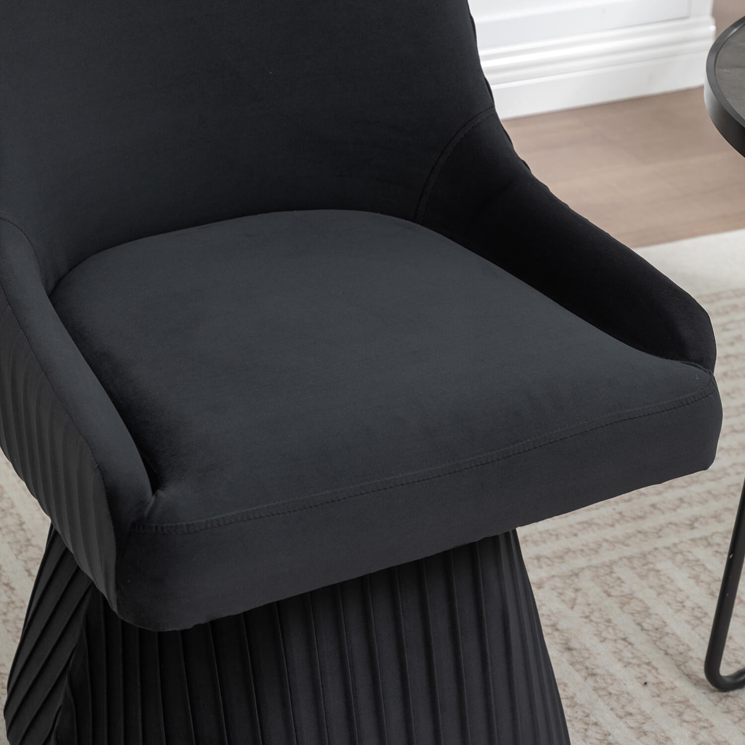 SEYNAR Modern Velvet 360 Degree Swivel Armless Dining chair(Single/Set of 2/4/6)