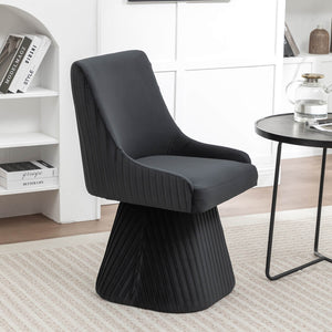 SEYNAR Modern Velvet 360 Degree Swivel Armless Dining chair(Single/Set of 2/4/6)