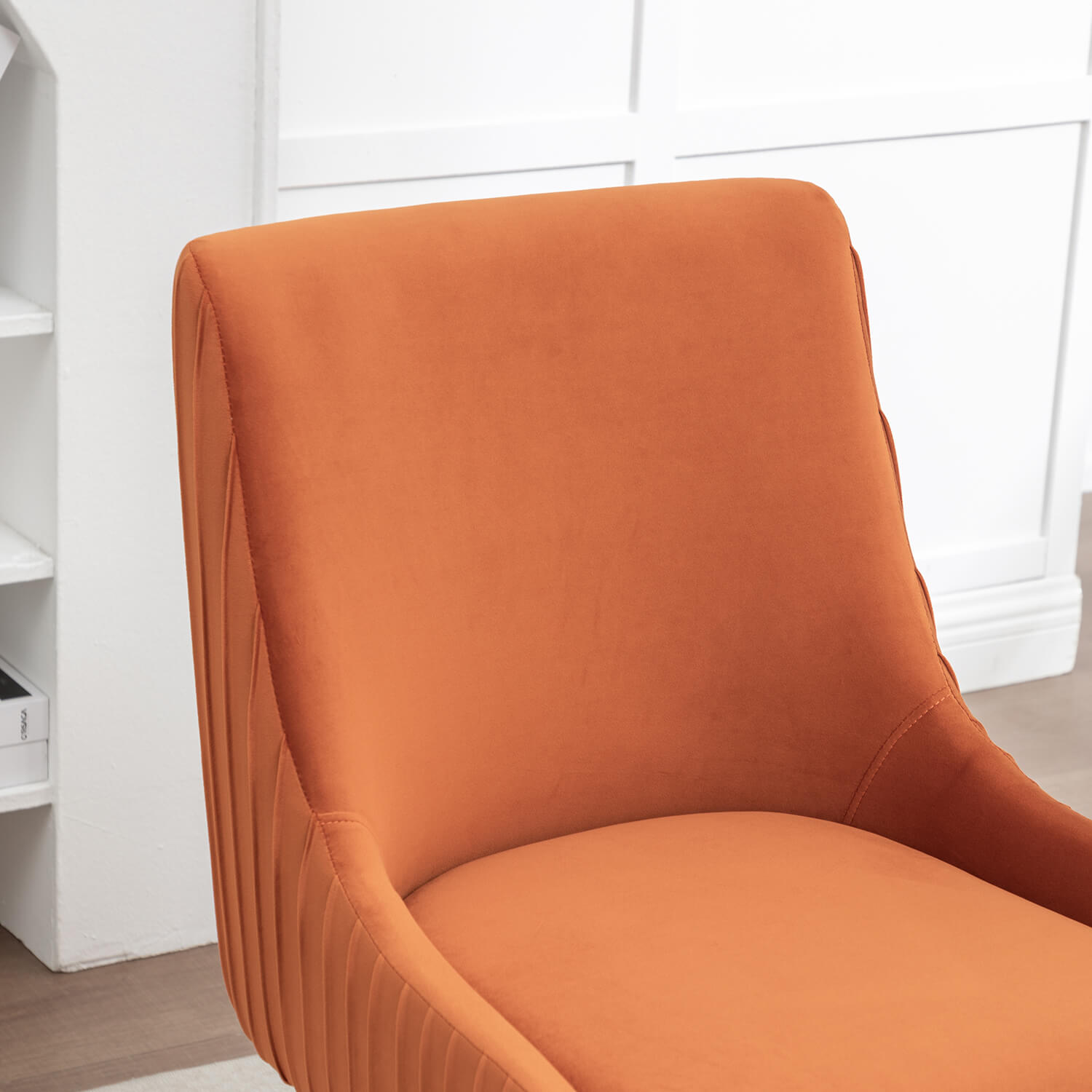 SEYNAR Modern Velvet 360 Degree Swivel Armless Dining chair(Single/Set of 2/4/6)