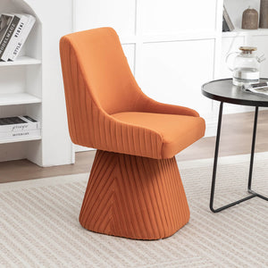 SEYNAR Modern Velvet 360 Degree Swivel Armless Dining chair(Single/Set of 2/4/6)